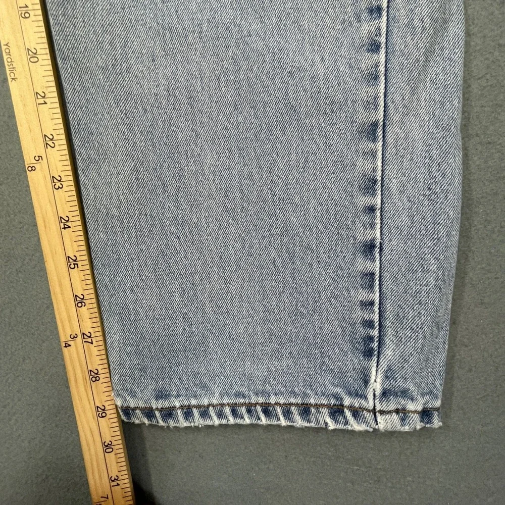Vtg 90s Levi Blue 550 Relaxed Fit Tapered Leg Distressed Denim Jeans Mens 38x30